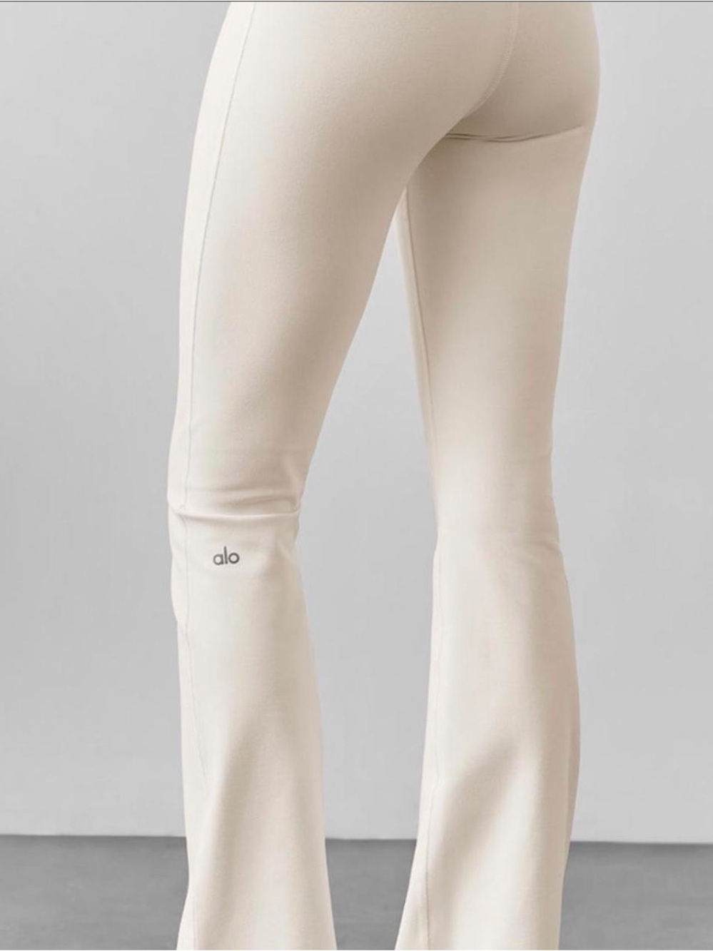ALO Yoga Cream Flare High-Rise Jeans